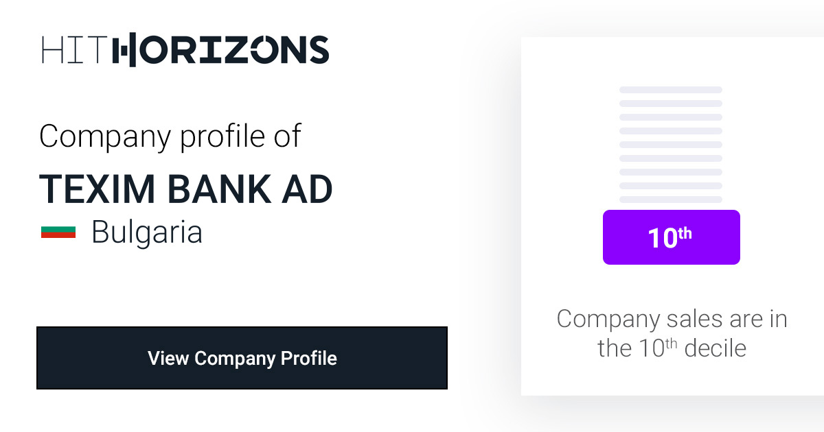 Company Profile of TEXIM BANK AD | HitHorizons.com
