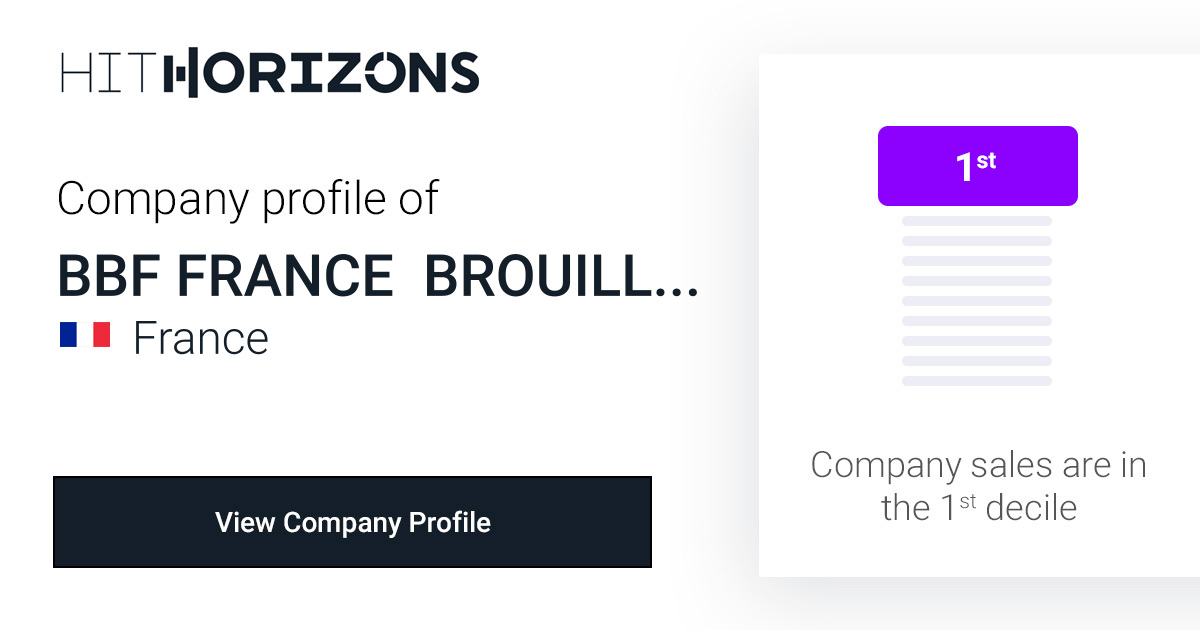 Company Profile of BBF FRANCE ( BROUILLAT BUSINESS FRANCE ...