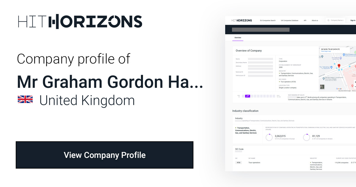Company Profile of Mr Graham Gordon Hancock & Mr Graham R | HitHorizons.com
