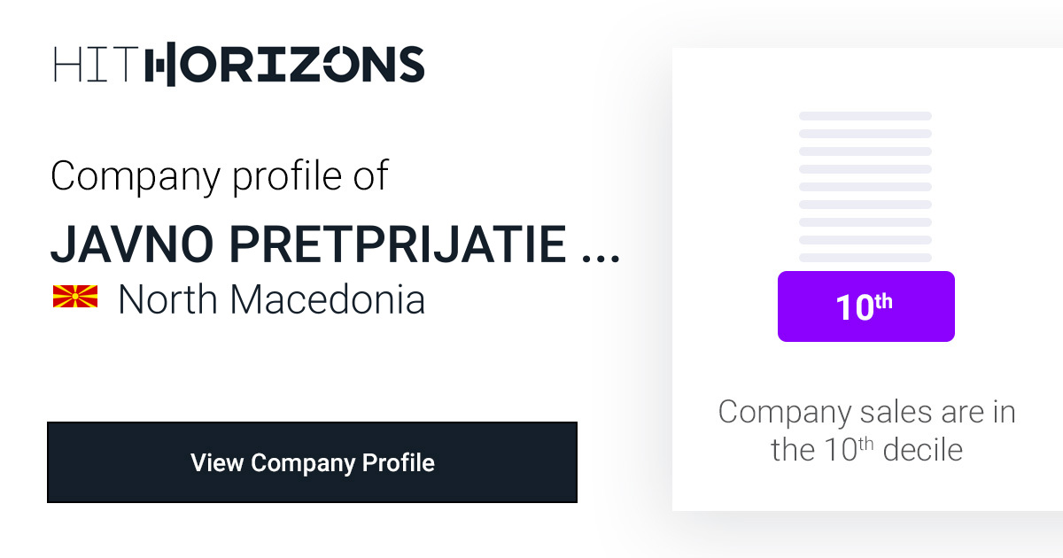 Company Profile of JAVNO PRETPRIJATIE ZA DRZAVNI PATISTA | HitHorizons.com