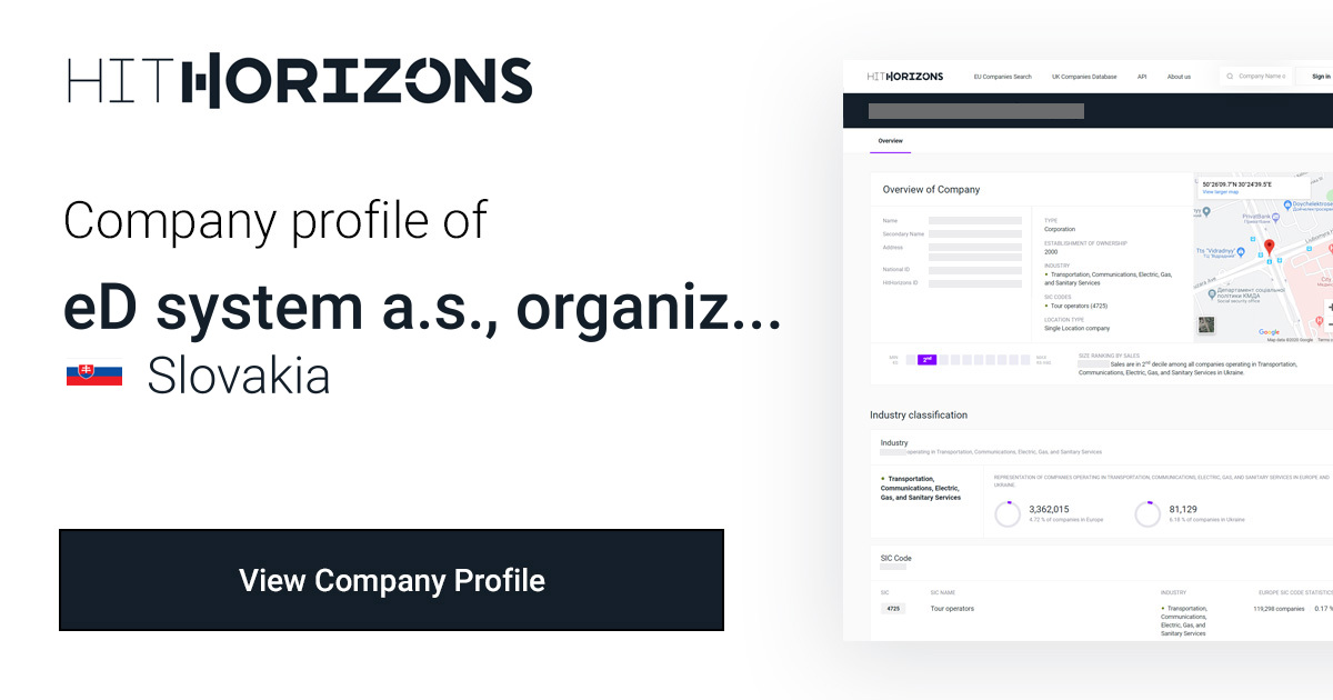 Company Profile of eD system a.s., organizačná zložka Slovensko ...