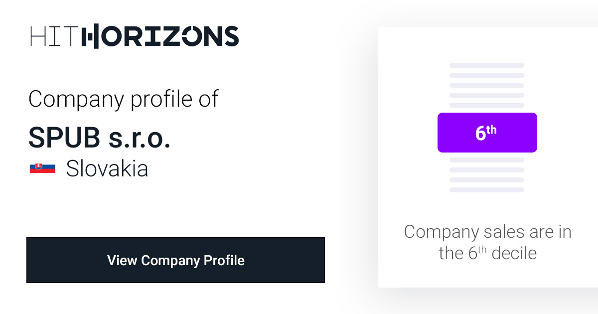 Company Profile of SPUB s.r.o. | HitHorizons.com